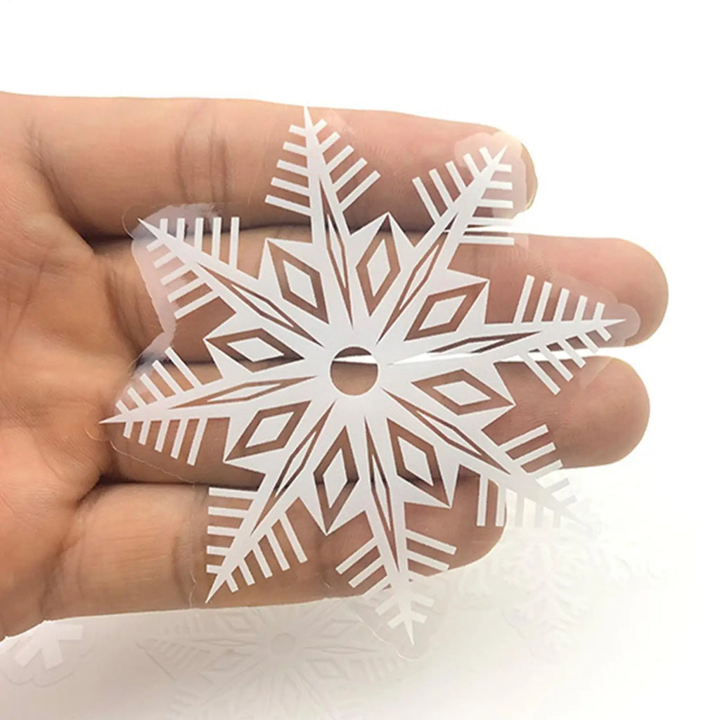 Christmas Snowflake Window Flowers PVC Electrostatic Stickers for Glass Reusable Winter Decorative Stickers