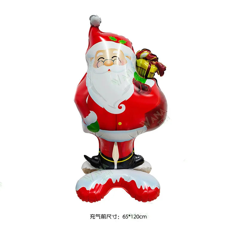 Christmas Foil Balloons Santa Claus Balloon Standding Balloon Christmas Gift Santa Balloon Xmas Party Supplies Home Decortion