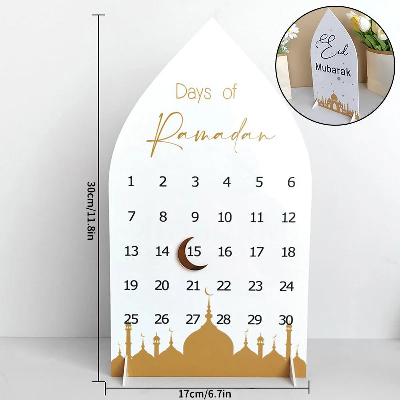 Ramadan Festival Calendar Eid Mubarak Party Wall Decorations Eid Al-Fitr Eid Al-Adha Window Stickers Islamic Festive Decor