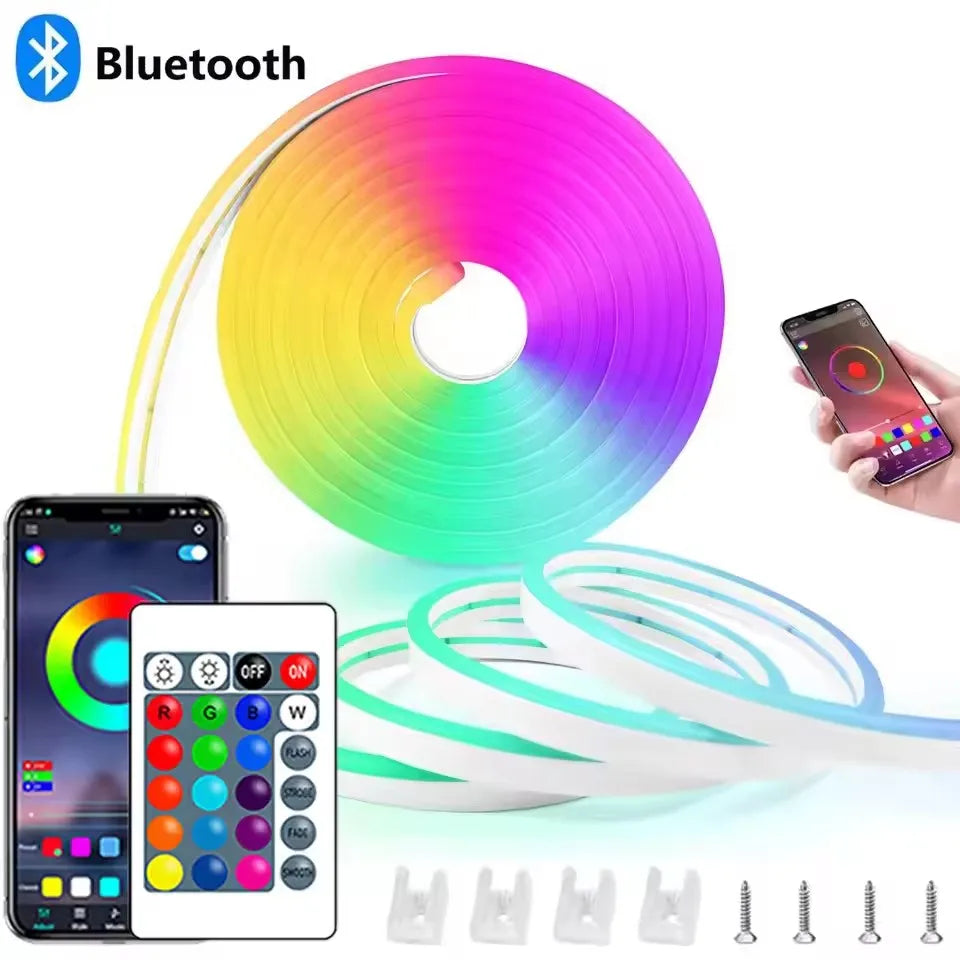 RGB Neon Strip Light 5V USB Neon Rope Light App Remote Control Waterproof Flexible Silicone Strip Light for Indoor Outdoor Decor