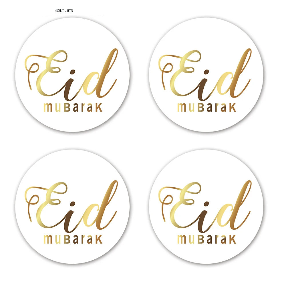 EID Mubarak Roll Stickers Ramadan Kareem Gifts Packaging Seal Stickers Islam Muslim Festival Party Decor EID Gift Labels