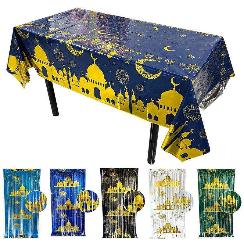 Ramadan Decorations 2026 Pulling Flag Eid Mubarak Hanging Banner Islamic Muslim Party Party Moon Star Castle Hanging Flag