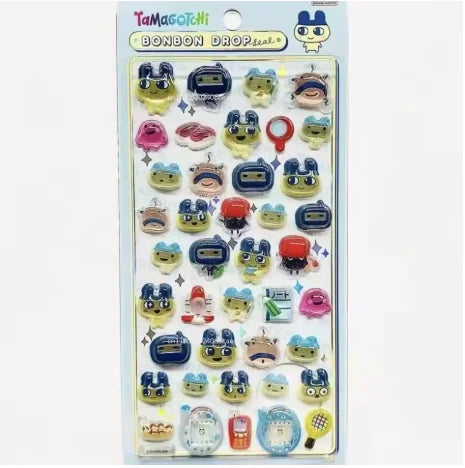 New Angel Blue Wave Water Moisturizing Stickers Japanese 3D Relief Stickers Children's Fairy Decorative Stickers festival gifts