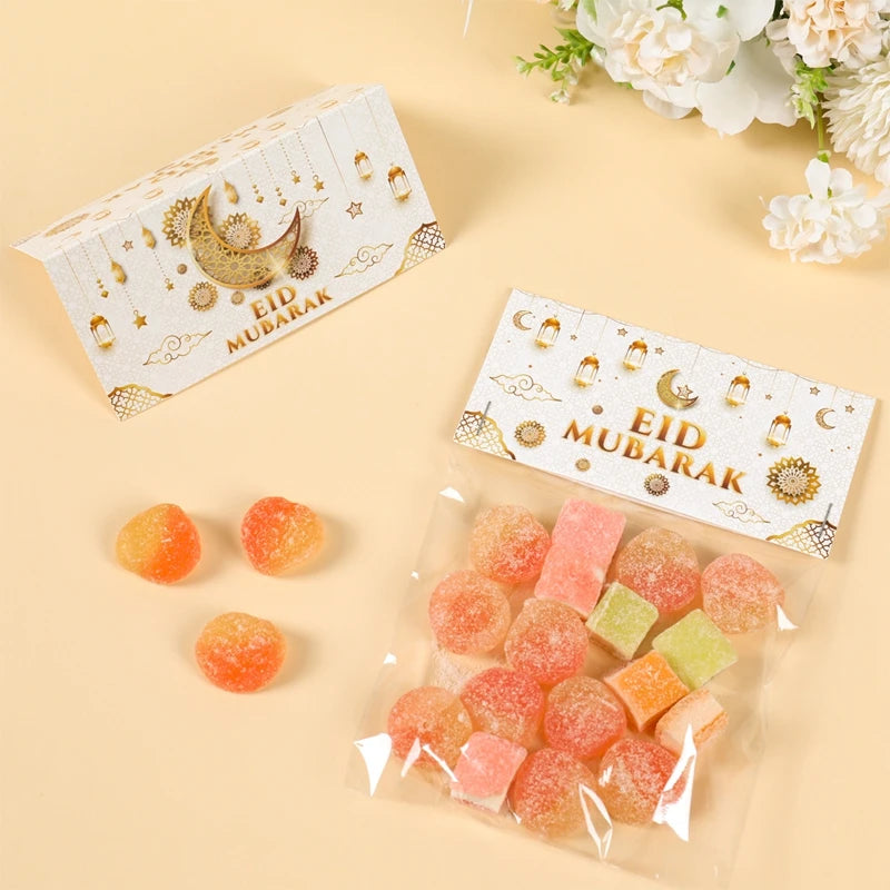 Eid Mubarak Treat Bag Topper Candy Bag Ramadan Decorations For Home 2025 Islamic Muslim Party Decor Ramadan Kareem EID Al Adha