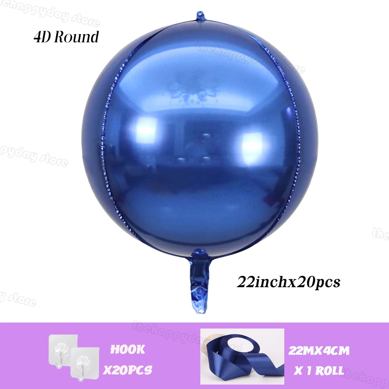 20/10Pcs Hanging 4D Round Foil Balloons 22in Dark Green 4D Round Balloon for Wedding Birthday Xmas Party Helium Air Globos Decor