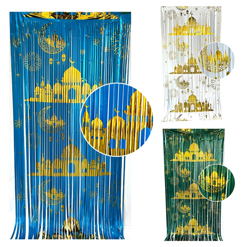 Ramadan Decorations 2026 Pulling Flag Eid Mubarak Hanging Banner Islamic Muslim Party Party Moon Star Castle Hanging Flag