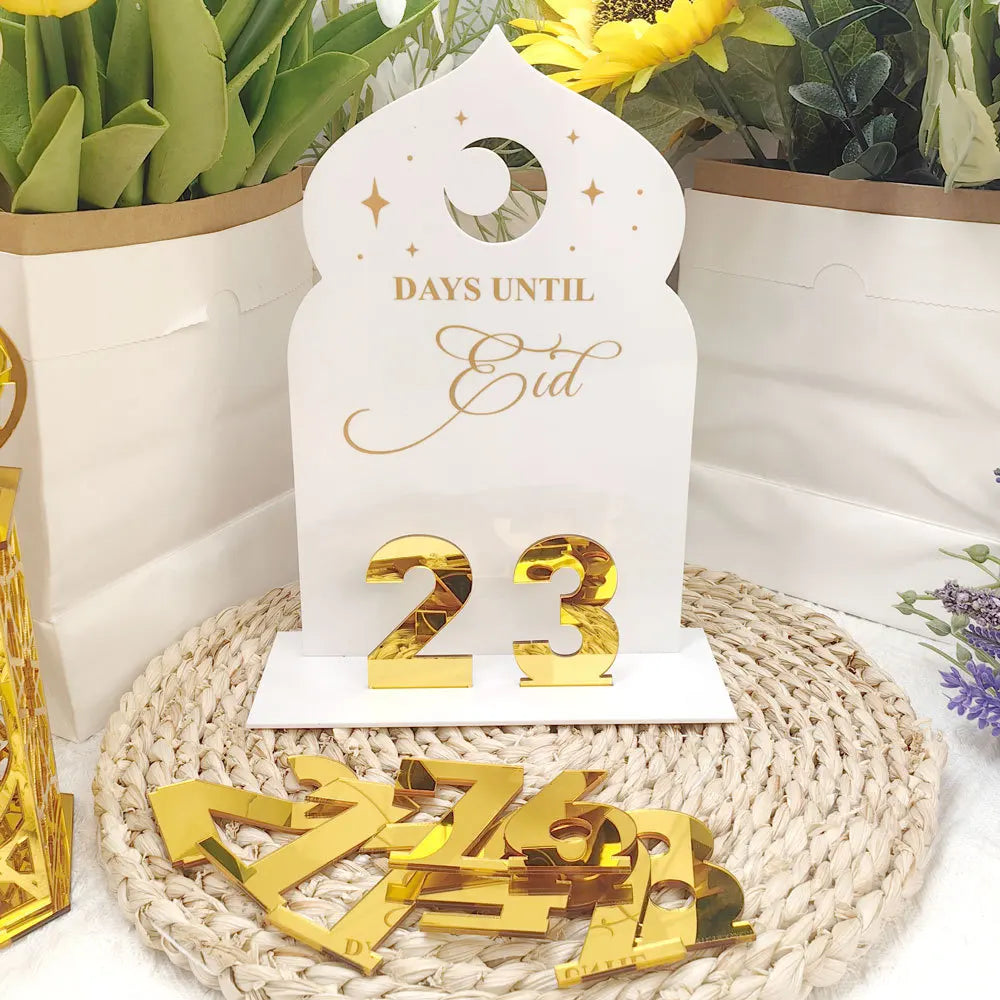 Ramadan Countdown Advent Calendar Eid Mubarak Ornaments Muslim Party Supplies 2025 Ramadan Home Decoration Accessories