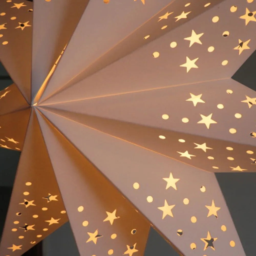 New Hollow Star Hanging Pendants 35/45cm Eid Mubarak Islam Muslim Light Paper Lantern Home Decorations