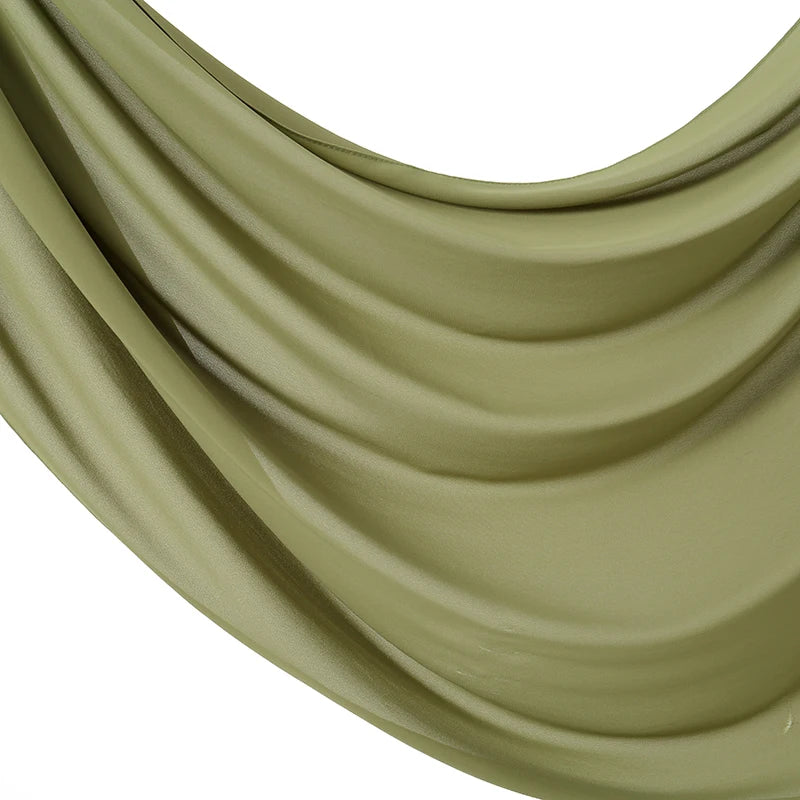 Women Chiffon Hijab Ramadan Abayas Premium Chiffon Scarf Shawl Muslim's dresses Hijab Cloth Islam Turban Solid Color Wraps