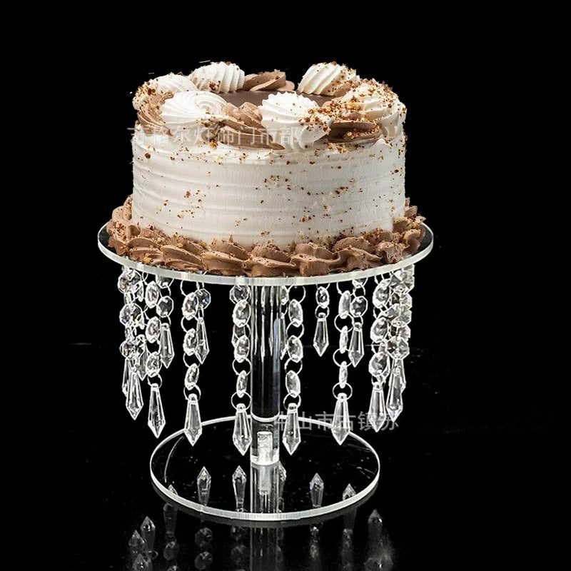 Wedding dessert table cake stand combination set European style crystal acrylic pastry tray decoration ornaments