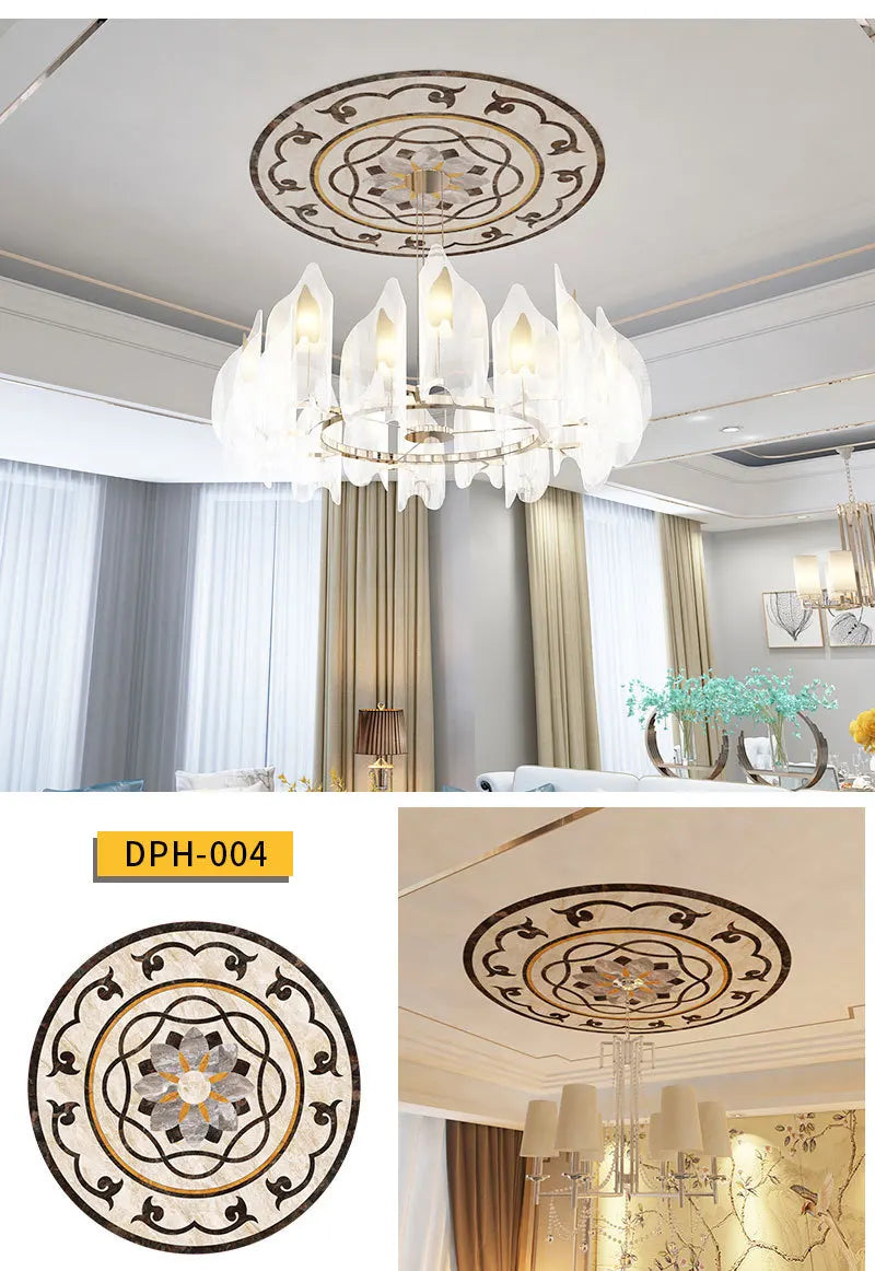 Creativity Ceiling Decorative Parquet Floor Ceiling Lamp Decorative Cover Waterproof Self-adhesive Stickers Living room Decorate