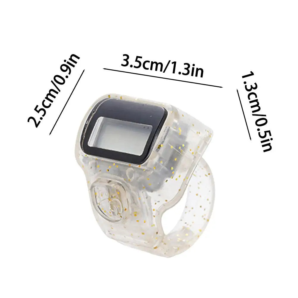 Finger Counter W/ Islamic Tasbih Digital LED Electronic Handheld Tally Counter, Finger Counter Resettable Clicker, Battery Included