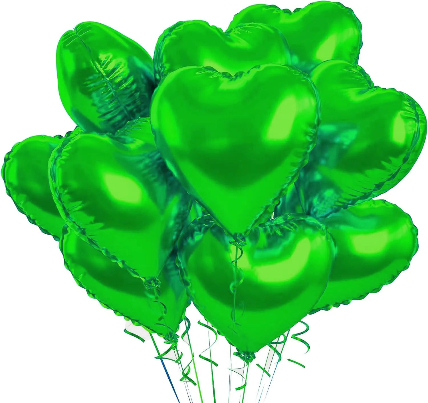 10pcs 18inch Heart Foil Balloons Pink Sage Green Heart Balloon for Birthday Party Valentines Day Wedding Anniversary Decorations