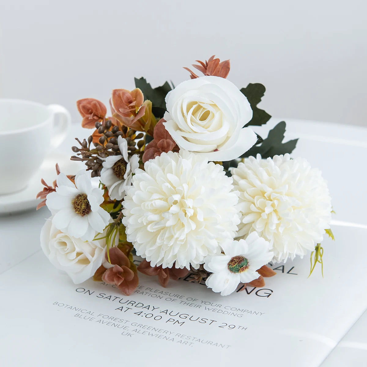 Simulated silk chrysanthemum roses, weddings, Valentine's Day, Eid al Fitr, Mother's Day, home decor, outdoor garden accessories