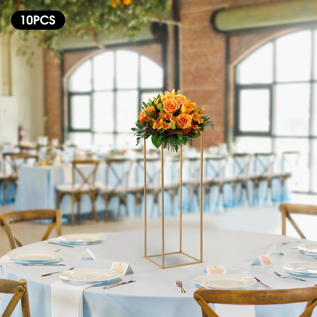 10PCS Metal Flower Stand Geometric Flower Vase Stand Road Lead Rack for Table Centerpieces Party Elegant Floral Arrangement