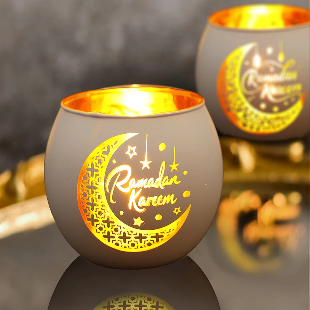 Ramadan Kareem Candle Holders Ramadan Decorations for Home 2026 Eid Al-Fitr Gifts Islamic Muslim Eid Al Adha Party Supplies