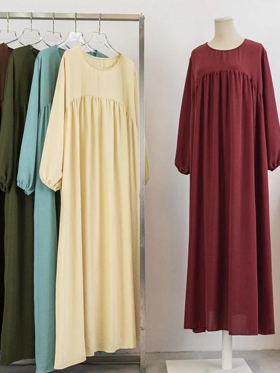 Muslim Women Dubai Abaya luxury kebaya Solid Color Long Dress Modest Ramadan Robe kaftan Femme musulmane african Islam Clothing