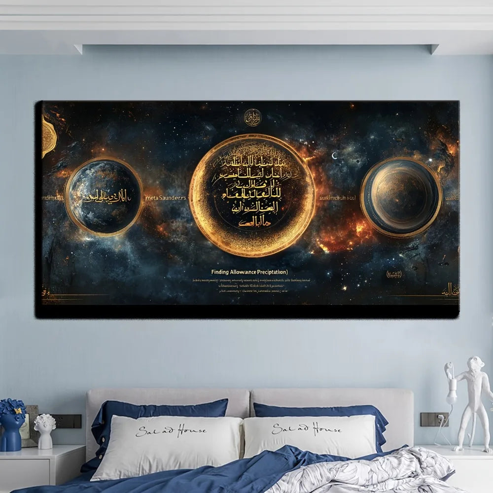 1 Frame Canvas Painting, Religious Art, Islamic Calligraphy Canvas Painting