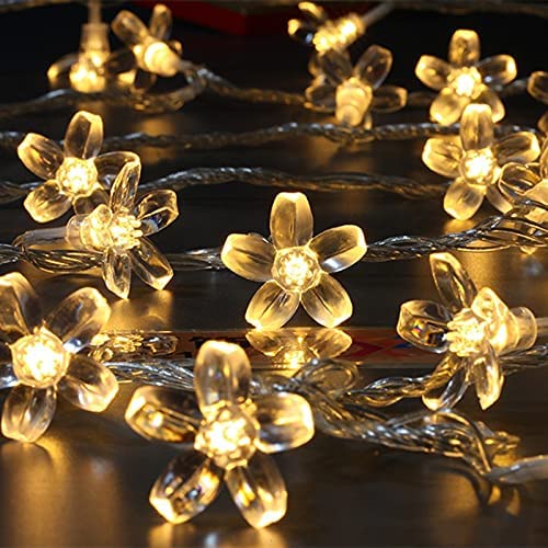 LED Garland Holiday Flower USB String Fairy Lights Hanging Ornaments Christmas Tree Decorations for Home Party Noel Navidad