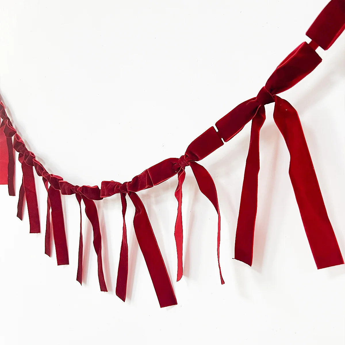 2/3M Flocking Bowknot Ribbon Pull Flower Decorative Banner for Party, Ramadan Decorations 2026, Window Atmosphere Decoration