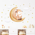 1Pc Cartoon Animal Star Moon Cat Rabbit Bear Wall Stickers for Room Decoration Living Room Decor for House