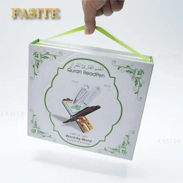 Digital Quran Reading Pen with Small Quran Book Wooden Box Word by Word Audio