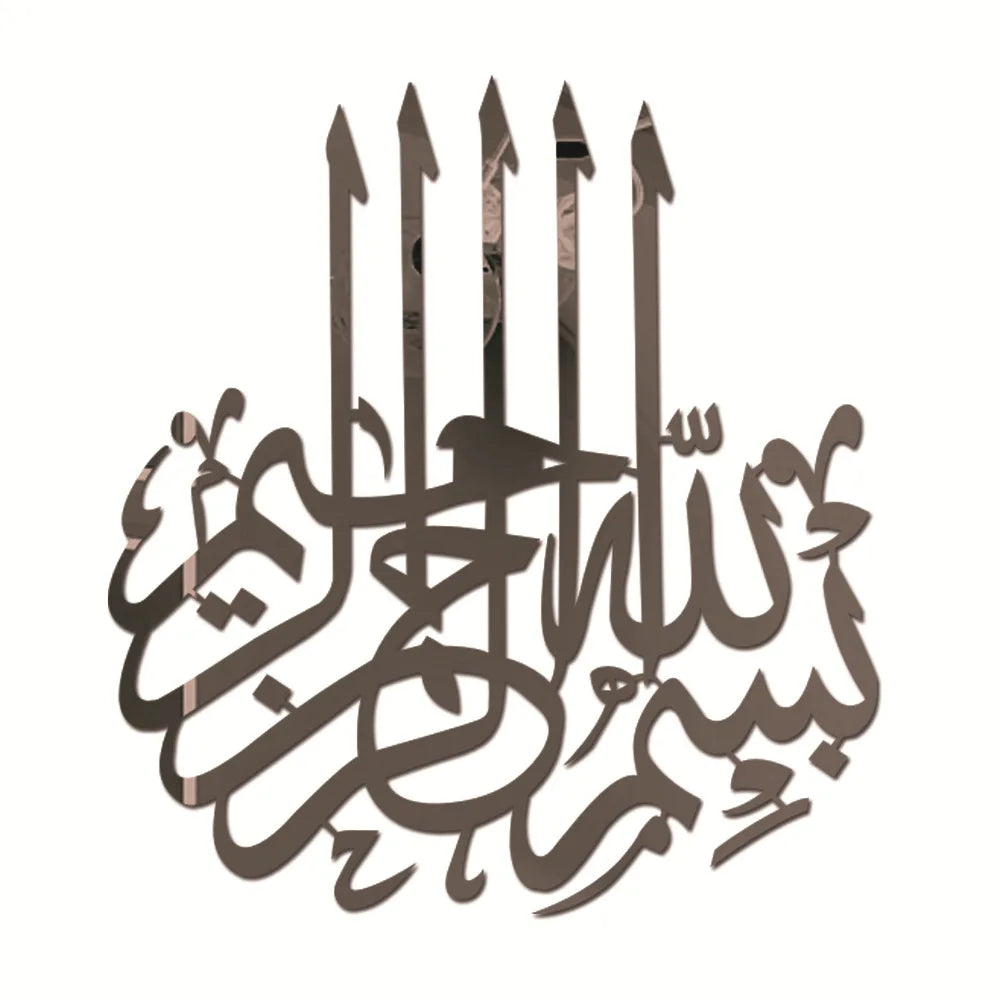 Wall Mirror Decoration Acrylic mirror decorative calligraphy art word interior wall stickers wall clock mural