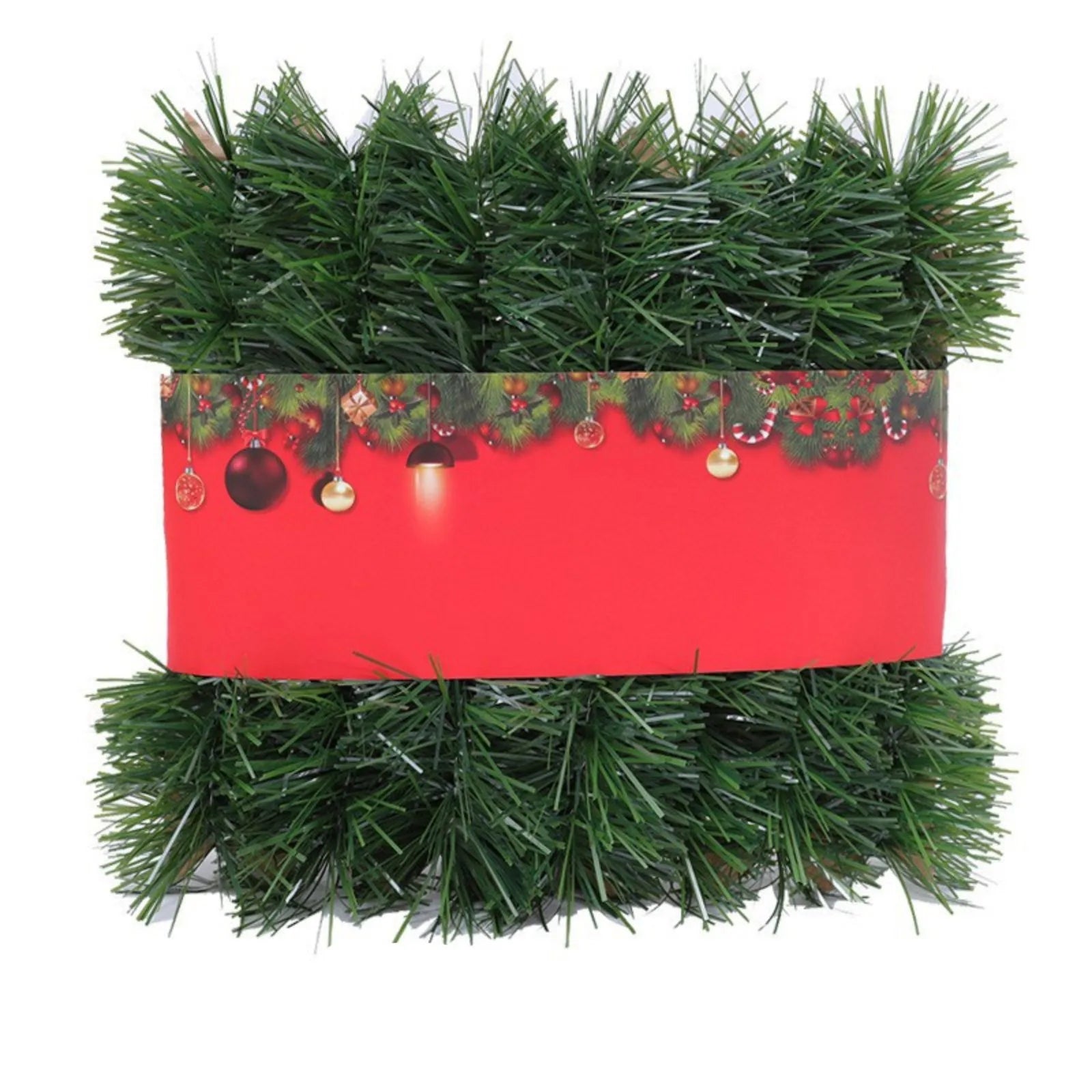 3/5M Handmade Christmas Strips Artificial Cedar Needles Green Seasonal Garland For Christmas TV Cabinet Winter Holiday Decor