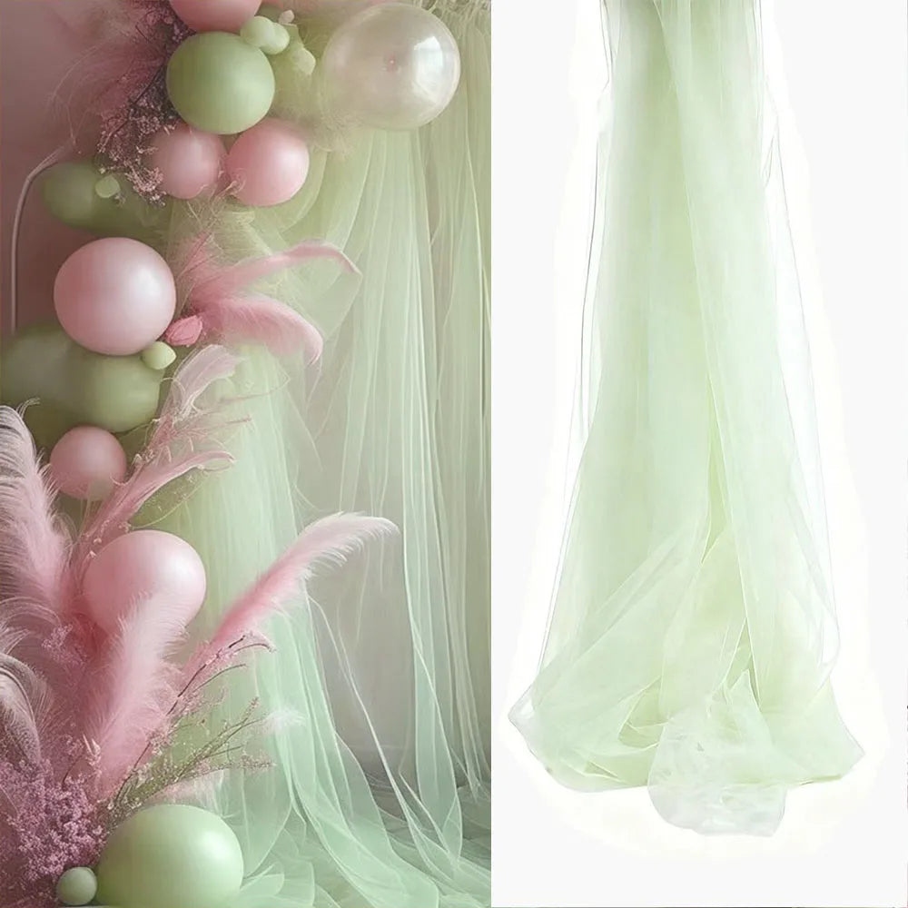75cm X 6M White Wedding Tulle Arch Draping Fabric Backdrop 28.7" X 20FT Sheer Drapes Fabric for Wedding Ceremony Birthday Party