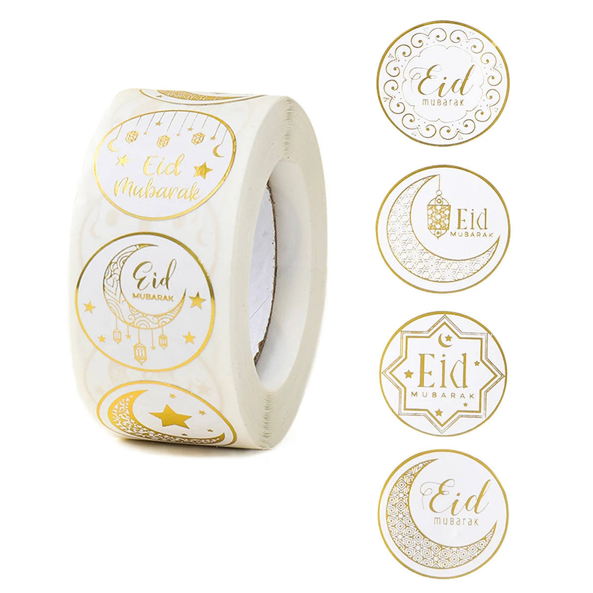 EID Mubarak Stickers Ramadan Decoration 2025 For Favor Gifts Label Ramadan Kareem Islamic Muslim Party Eid Al Adha Gifts