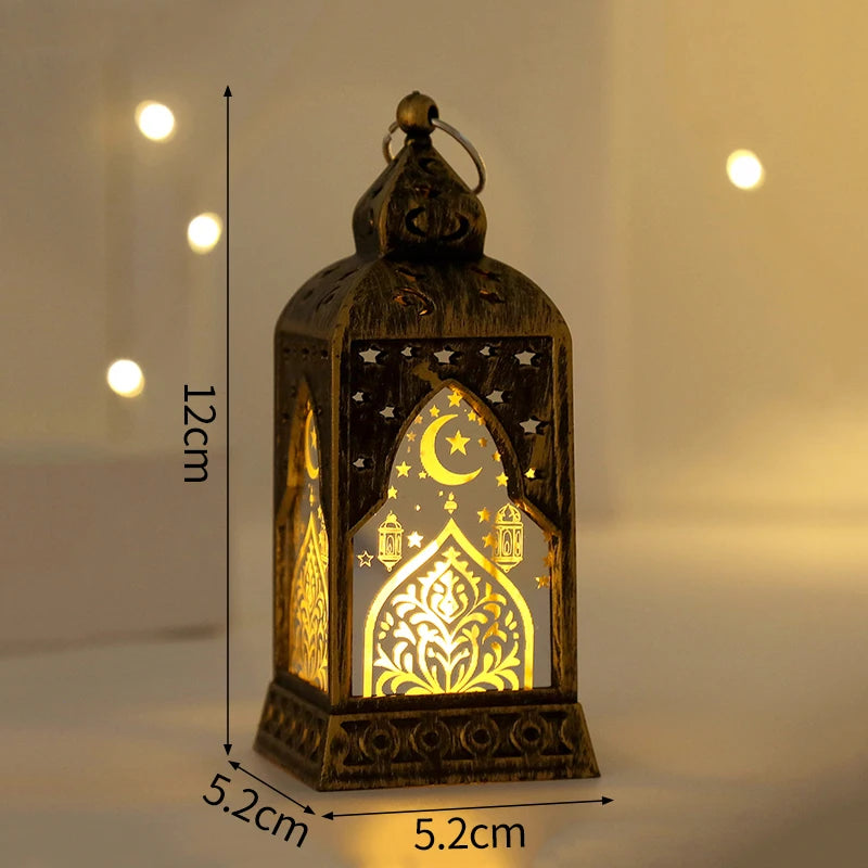 Electronic Ramadan Candle Lantern 2026 Muslim Ramadan Lantern Table Decorations Eid Mubarak Desk Accessories Ramadan Party Gifts