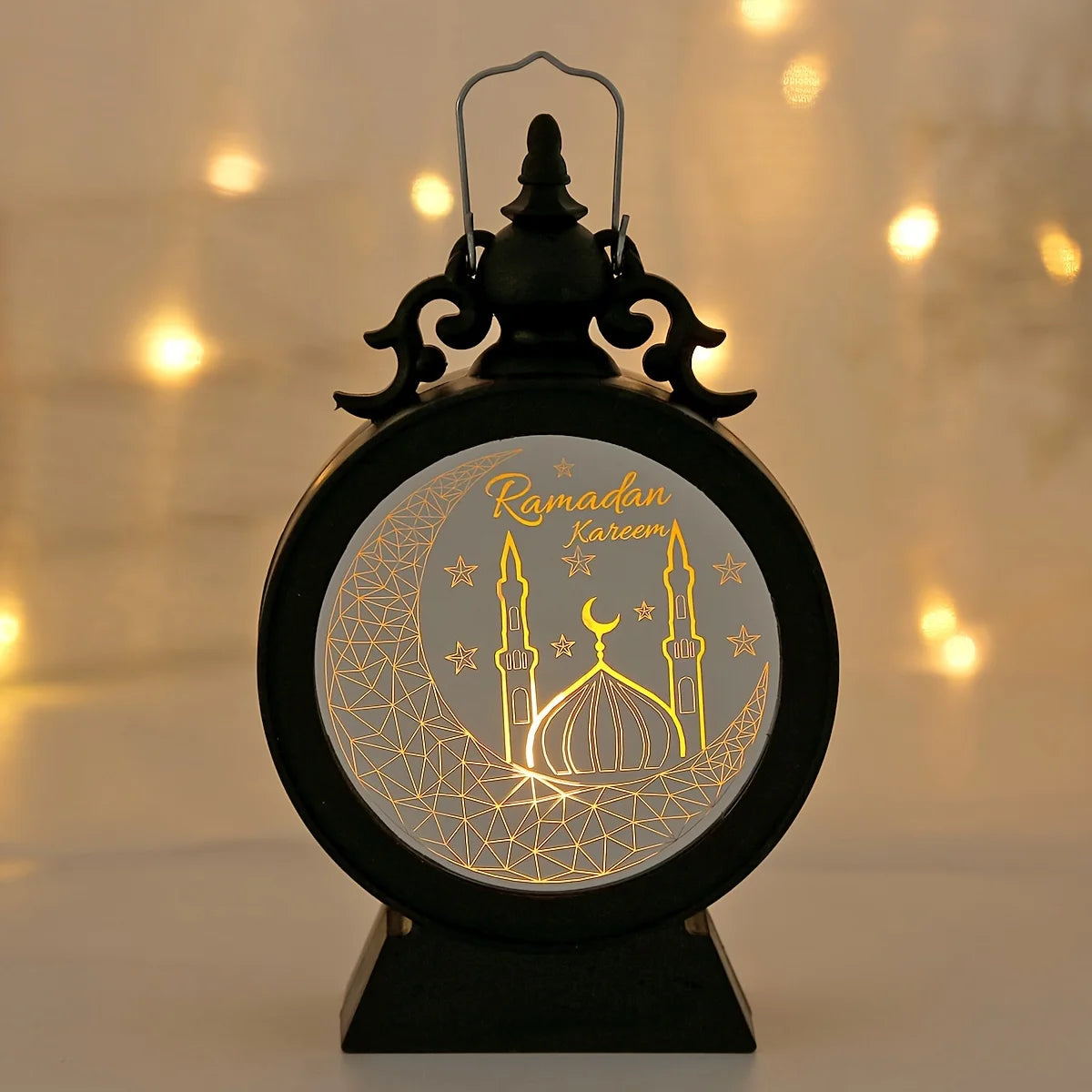 2024 Eid Mubarak Ornaments Led Lantern Light Ramadan Decorations Islamic Muslim Party Lights Ramadan Kareem Eid Al Adha Gift