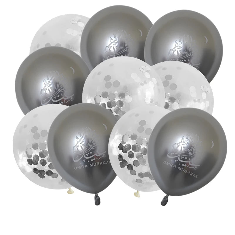 1Set OMRA Mubarak Letter Foil Balloons Ramadan Kareem Decoration Star Moon Helium Globos 2023 Muslim Islamic Party Supplies Gift