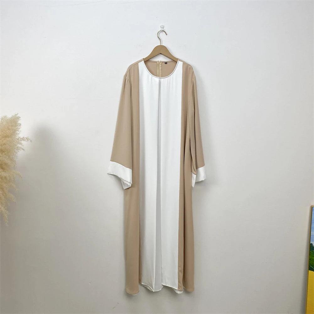 Ramadan Eid Luxury Splicing Two-Piece Style Abaya for Women – Dubai Kaftan Modest Islamic Dress Marocain Femme
