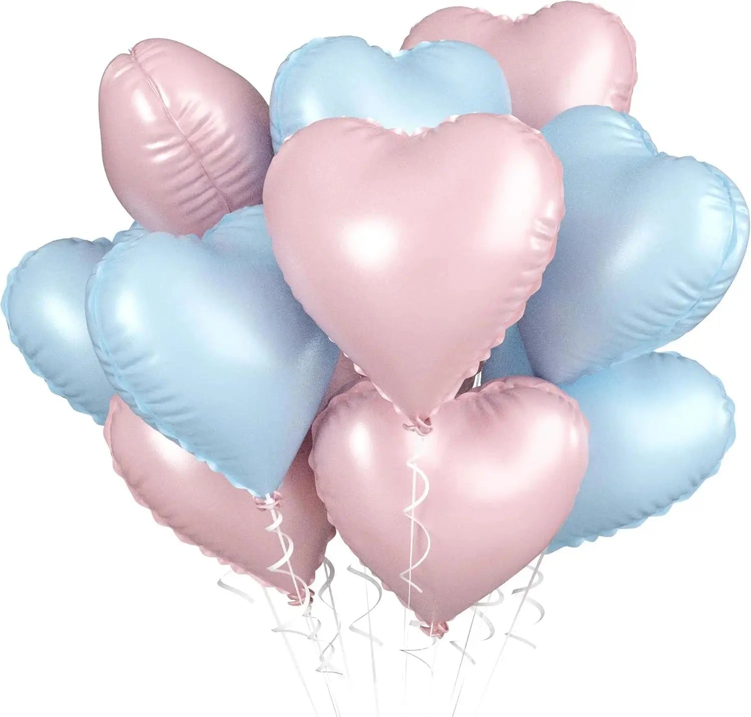 10pcs 18inch Heart Foil Balloons Pink Sage Green Heart Balloon for Birthday Party Valentines Day Wedding Anniversary Decorations
