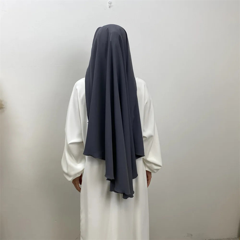 Muslim Women Veil Turkish Hijab Muslim Woman Overhead Khimar Wrapped Shawl Niqab Prayer Scarf Female Niqab Ramadan Islamic Cloth