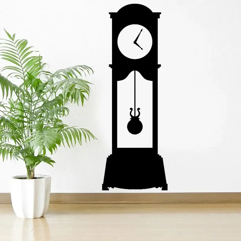 Grandfather Clock - Wall Decal Custom Vinyl Art Stickers For Living Room Modern Wall Art Waterproof DIY Mural LR30