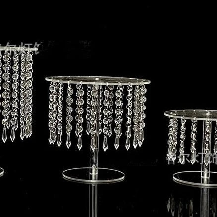 Wedding dessert table cake stand combination set European style crystal acrylic pastry tray decoration ornaments
