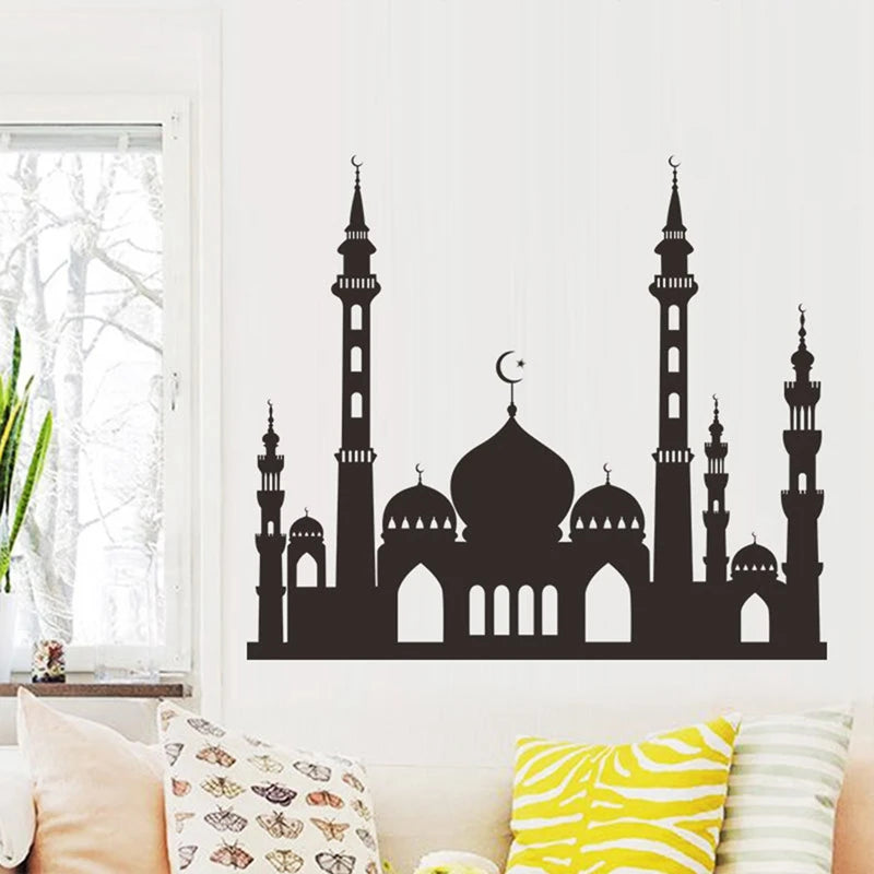 Eid Mubarak Wall Stickers Kareem Ramadan Decoration 2025 For Home Islamic Muslim Party Decor Mubarak Ramadan Window Sticker Gift