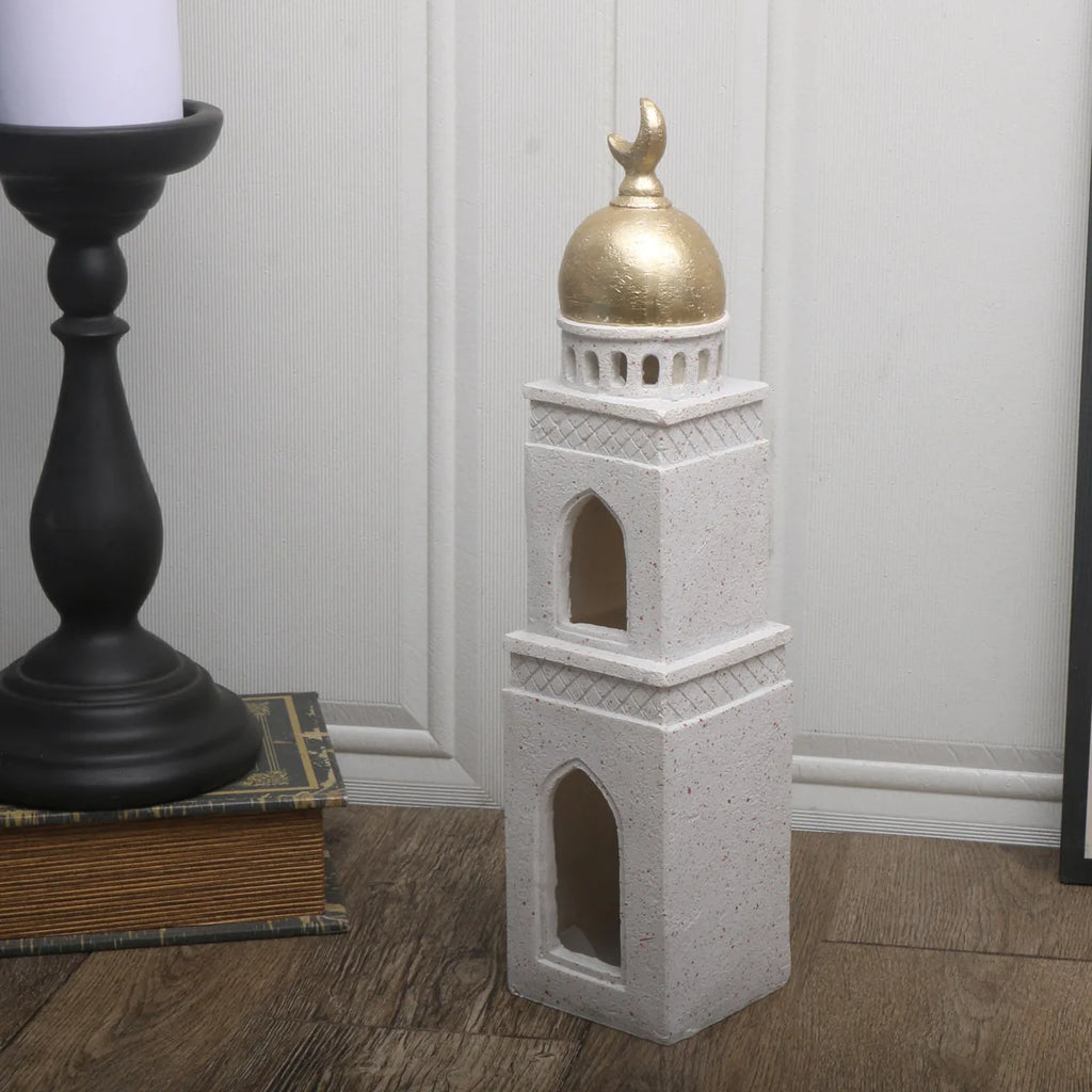 Ramadan Ornaments Resin Material Mosque Islamic Castle Statue Family Tabletop Atmosphere Decoration Architectural Style Gift