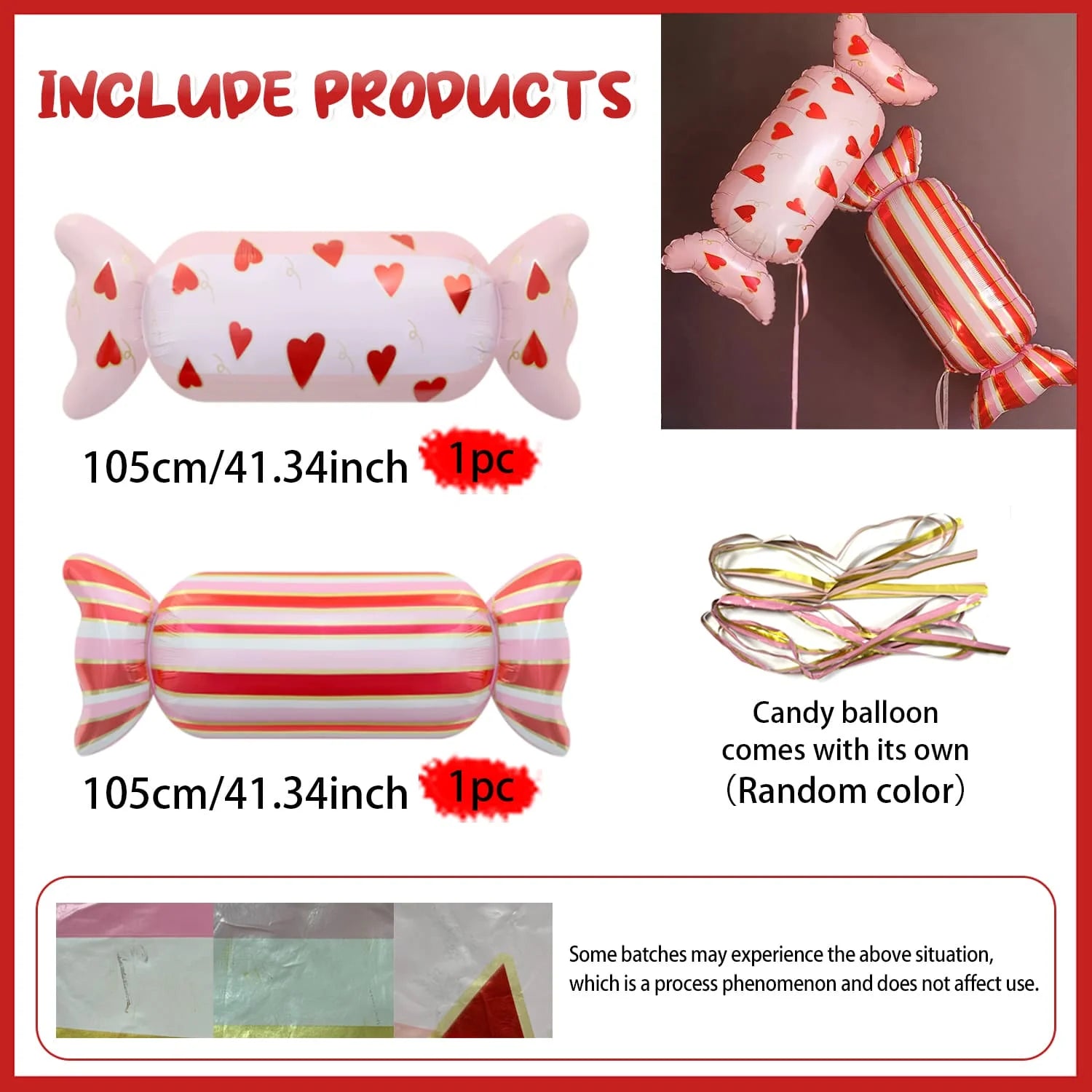 Candy shaped aluminum foil balloons with heart-shaped printed candy balloons for shower, birthday party, wedding decoration
