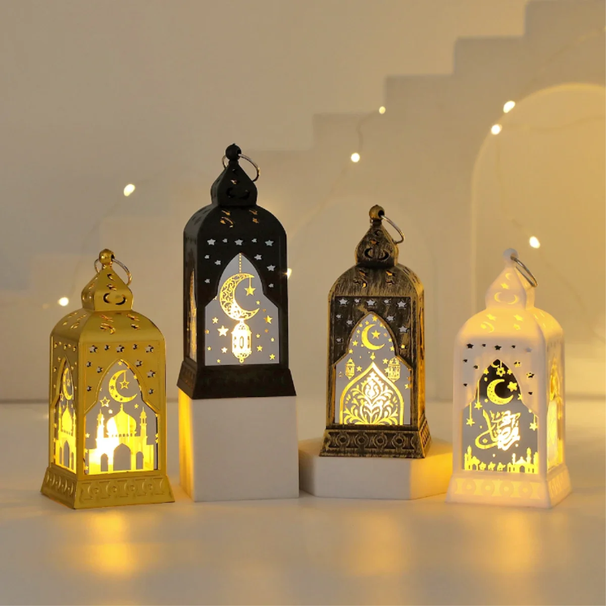 Ramadan Decoration Moon Star LED Lantern Light EID Mubarak Decorations for Home Islamic Muslim Festival Party 2026 Eid Supplies