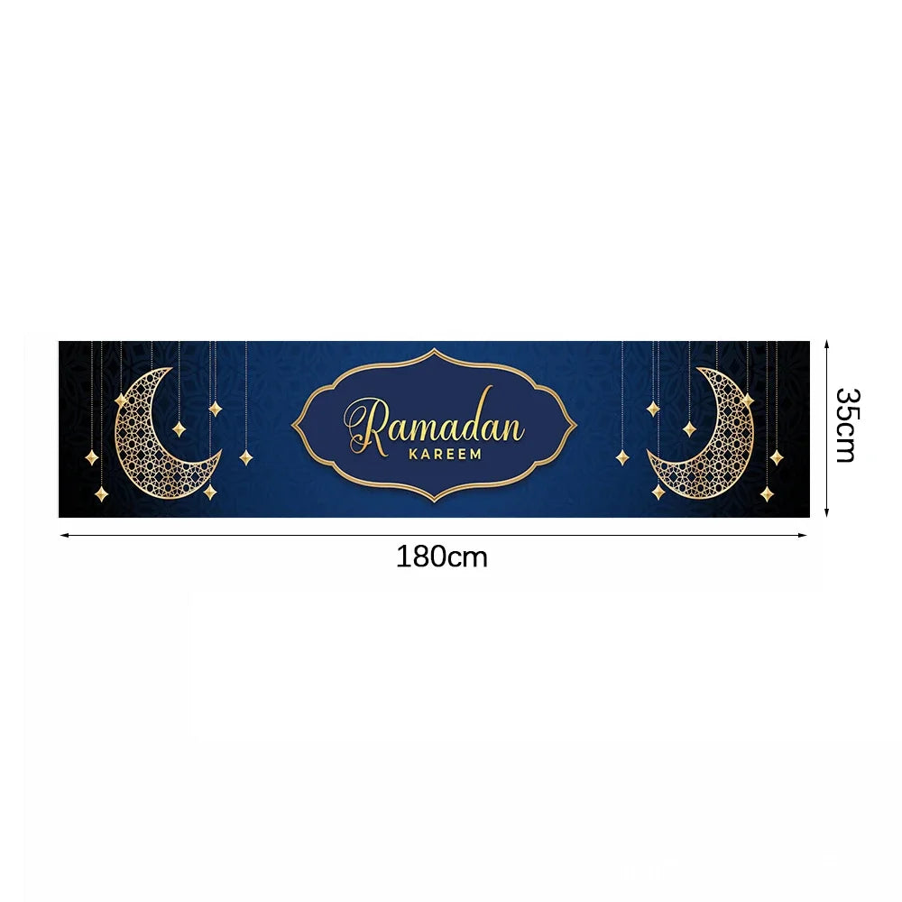 Ramadan Table Runners Eid Mubarak Moon Star Tablecloths Decoration Eid Party Table Decorations Islamic Muslim Party  2026