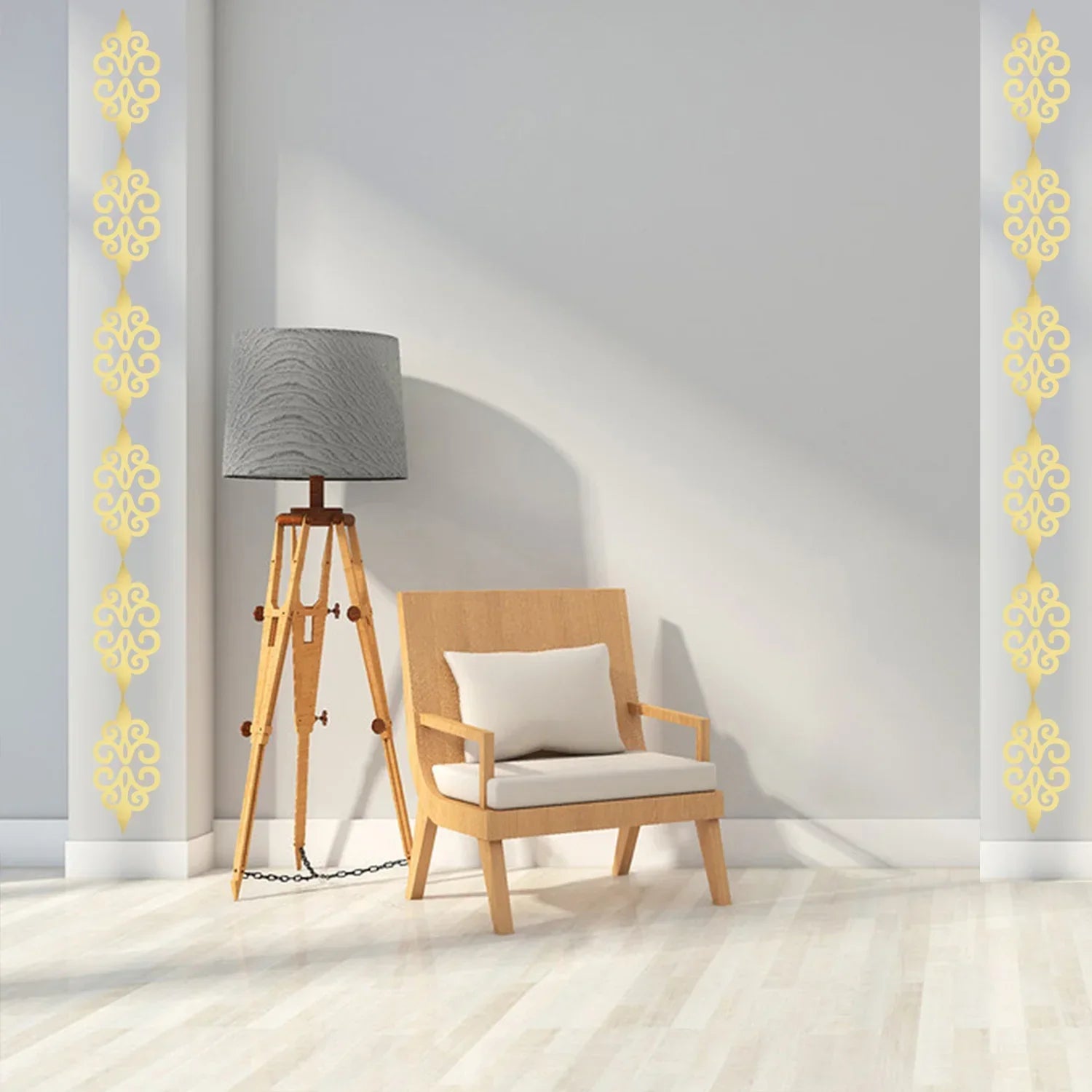10Pcs 3D Acrylic Mirror Diagonal Lace Wall Stickers Porch Wardrobe Border Decoration Wall Decals Peel & Stick Home Decoration