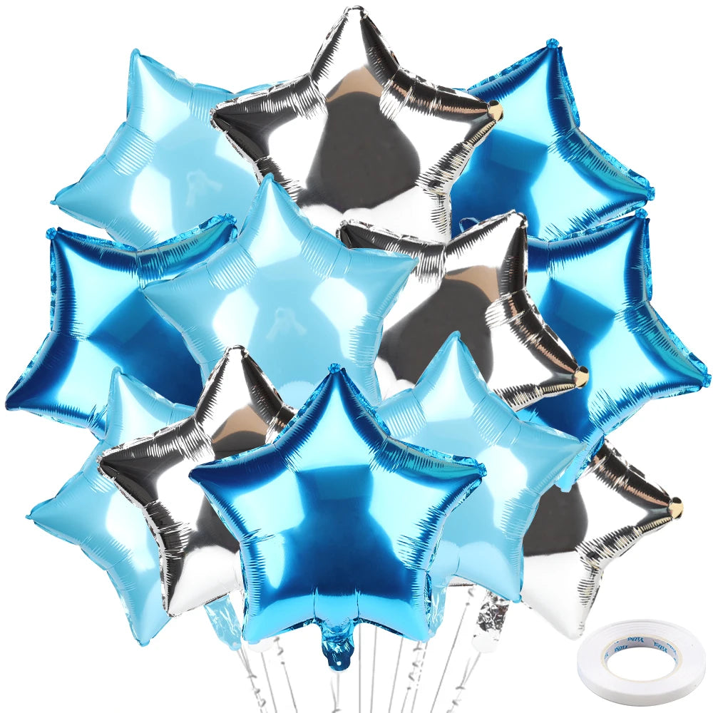 18inch Star Foil Balloon Mixed Rose Gold Helium Pentagram Balloons Wedding Birthday Party Decoration Baby Shower Aluminum Ballon