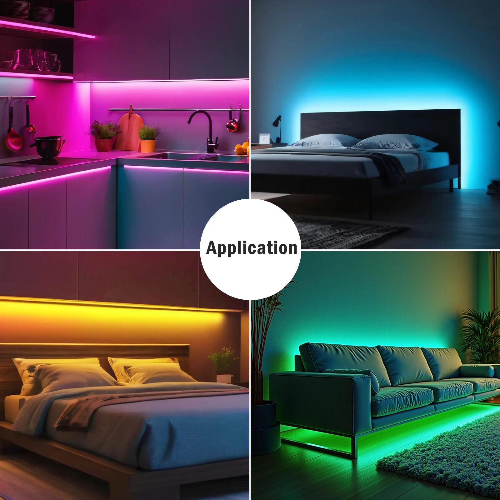 5V COB LED Light Strip With Touch Dimmer/ON OFF Switch/3Key Dimmer 320LEDs/M High Density LED Lamp Room Bar TV Backlight 9Colors