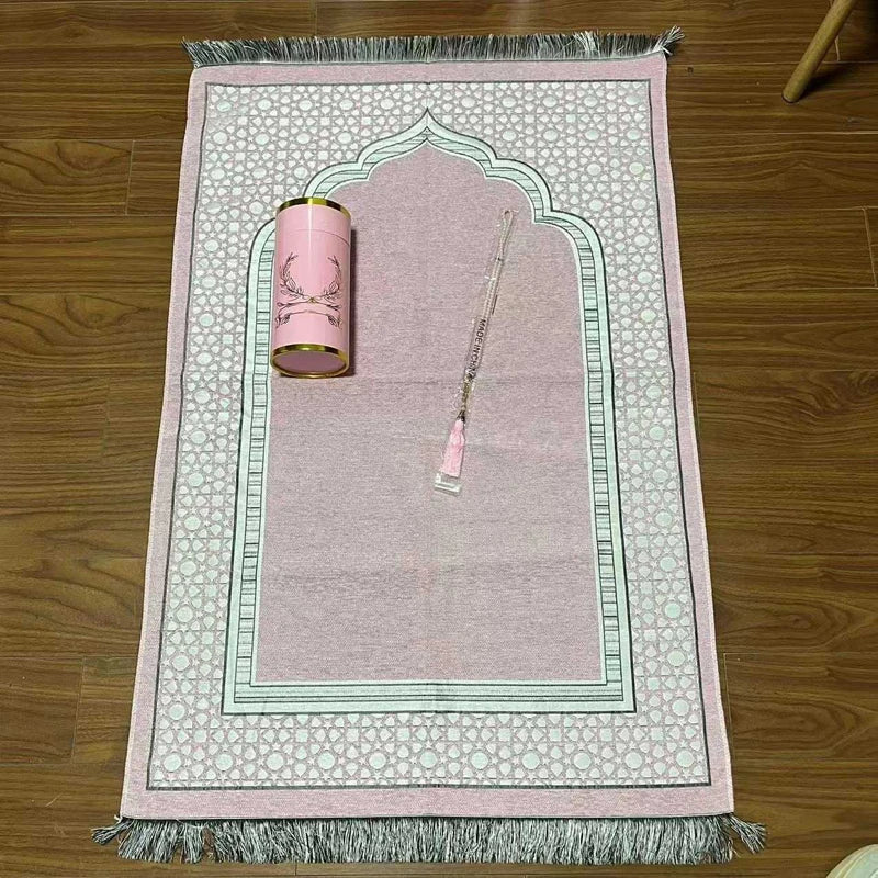 110x70cm Prayer Mat Set Prayer Rug Islamic Muslim Travel Worship Blanket Outdoor Portable Muslim Pray Mat Ramadan Gifts2025