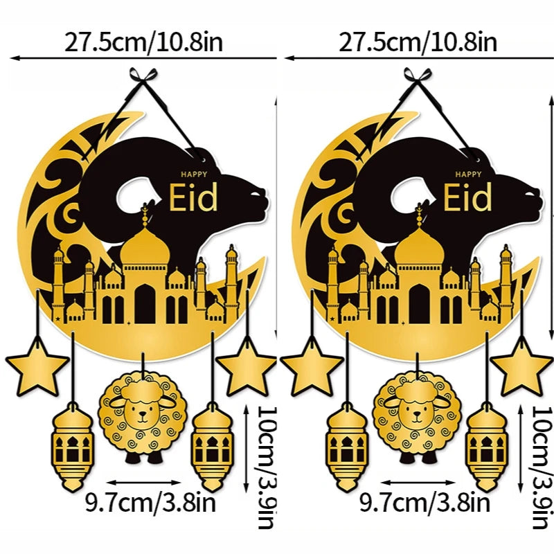 Eid Party Decorations Hanging Pendants Paper Ramadan Hanging Decorations for Wall Door Background Party Drop Hanging Ornaments