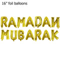 Eid Munarak Balloon Set Gold Foil Latex Balloons for Muslim Festival Home DIY Decoration Ramadan Kareem Party Ballon Globos