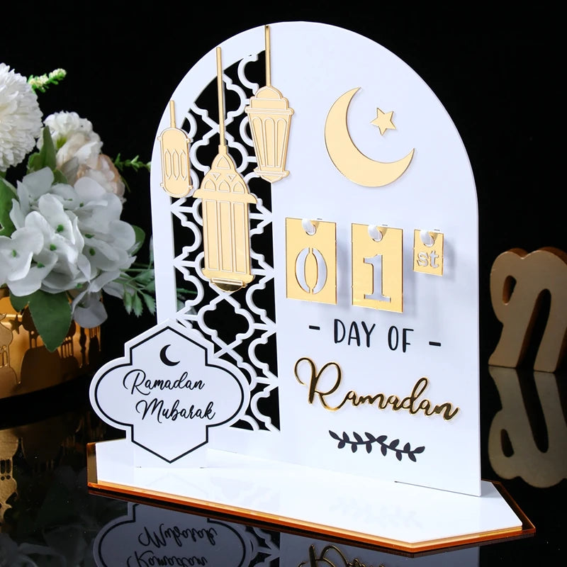 Ramadan Countdown Calendar Eid Mubarak Ornament Ramadan Decoration For Home 2025 Eid Aid Al-Adha Islam Muslim Party Supplies
